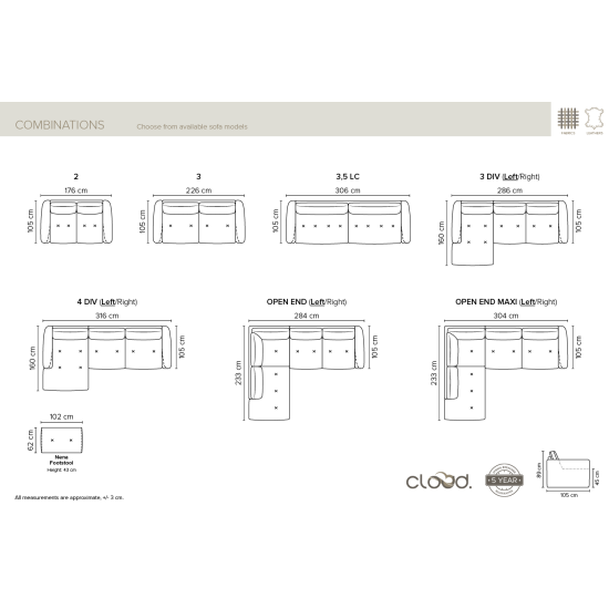 Kampinė sofa Nena (Nefoldable) (Three-Seater) Sofa, Neišsiskiriantys, trivietiai sofai image