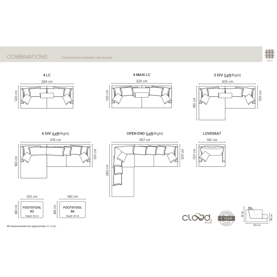 Olbia Sofa (Neištraukiamas) (Keturių vietų, Modulinis) Sofa, Neišsiskiriantys, trivietiai sofai image