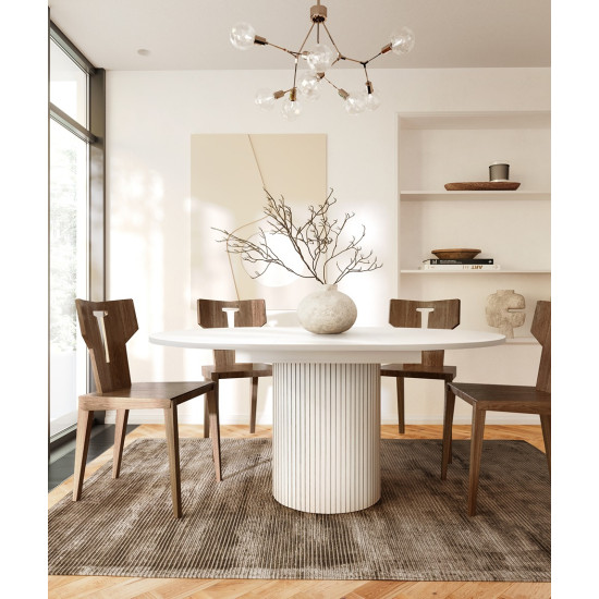 Toscana pietų stalas (Ištraukiamas)(Balta) Woodman kolekcija, Korpuso baldai, Pusryčių stalai image