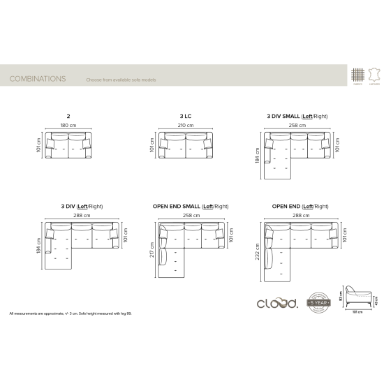 Sofa ASPEN (Nesulankstomas) (Kampinis) Sofa, Neatrankami kampiniai sofa image