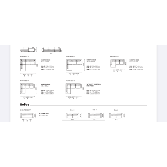 Sofa MOON 3 (trivietė, ištraukiama) Ištraukiami sofai image