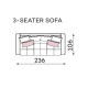 Sofa BELAVIO 3 (trijų vietų, neišsiskleidžiantis) Sofa, Neišsiskiriantys, trivietiai sofai image