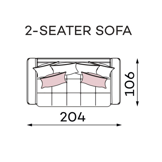 Sofa BELAVIO 2 (dvigulė, neišsukama) Sofa, Neizvelkamie, divvietiniai sofos image