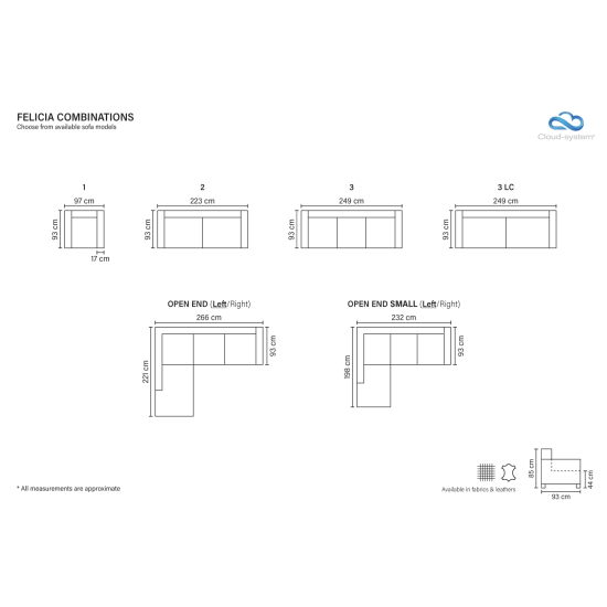 Sofa FELICIA (Nesulankstomas) (Trijų vietų) image