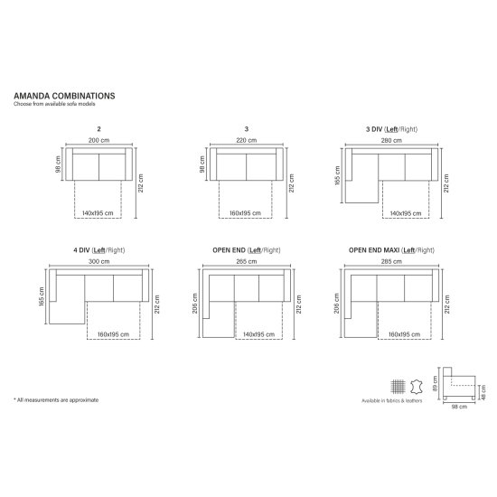 Sofa AMANDA (Ištraukiama) (Dvivietė) image