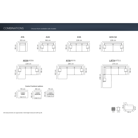Sofa CASINO (Neištraukiama) (Kampinė) Sofa, Neatrankami kampiniai sofa image