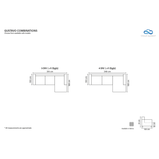 Sofa GUSTAVO (Nesulankstomas) (Kampinis) Sofa, Neatrankami kampiniai sofa image