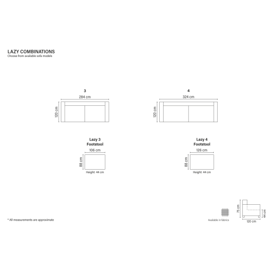 Sofa LAZY (Neišvelkamas) (Trijų vietų) image