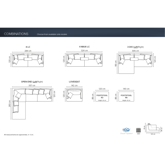 Olbia Sofa (Neištraukiamas) (Keturių vietų, Modulinis) Sofa, Neišsiskiriantys, trivietiai sofai image