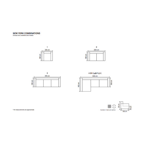 Sofa NEW YORK (Neišsukamas) (Kampinis) image