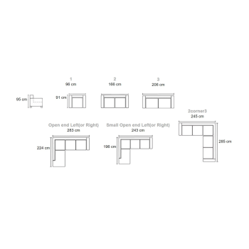 Sofa ORUST (Nesulankstomas) (Dvivietis)