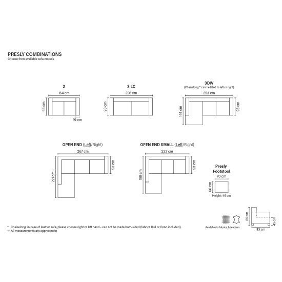 Sofa PRESLY (Neištraukiamas) (Kampinis) Sofa, Neatrankami kampiniai sofa image