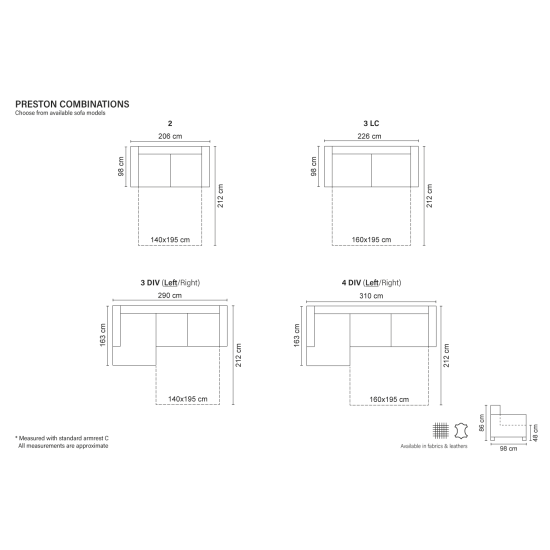 Sofa PRESTON (Ištraukiama) (Dvivietė) image