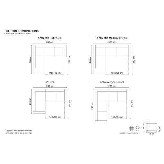 Sofa PRESTON (Ištraukiama) (Dvivietė) image