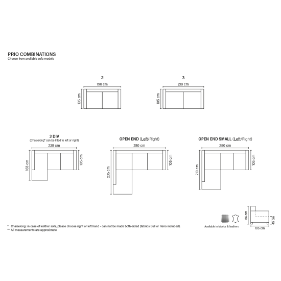 Sofa PRIO (Neišsiskleidžiamas) (Kampinis) Sofa, Neatrankami kampiniai sofa image