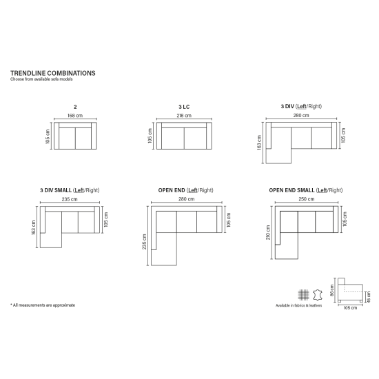 Sofa TRENDLINE (Nesulankstomas) (Kampinis) Sofa, Neatrankami kampiniai sofa image