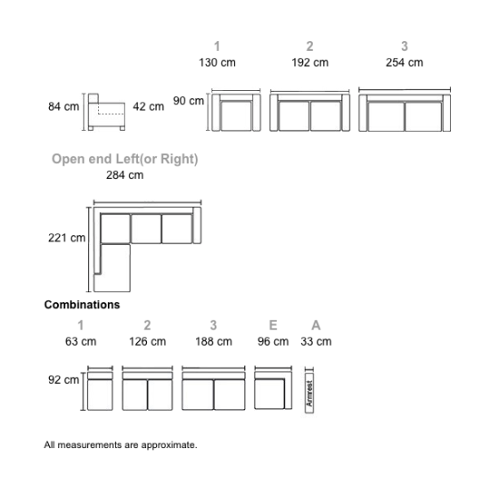 Balanso Sofos (Neištraukiama) (Kampinė) Sofa, Neatrankami kampiniai sofa image