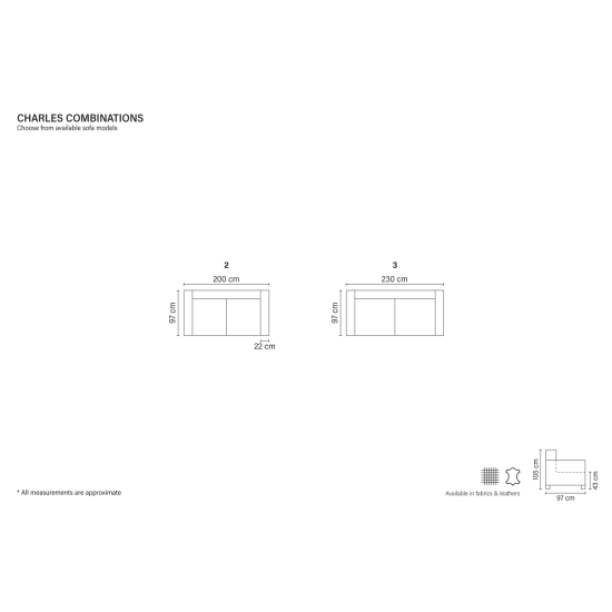 Sofa CHARLES (Neišvelkamas) (Trijų vietų) image