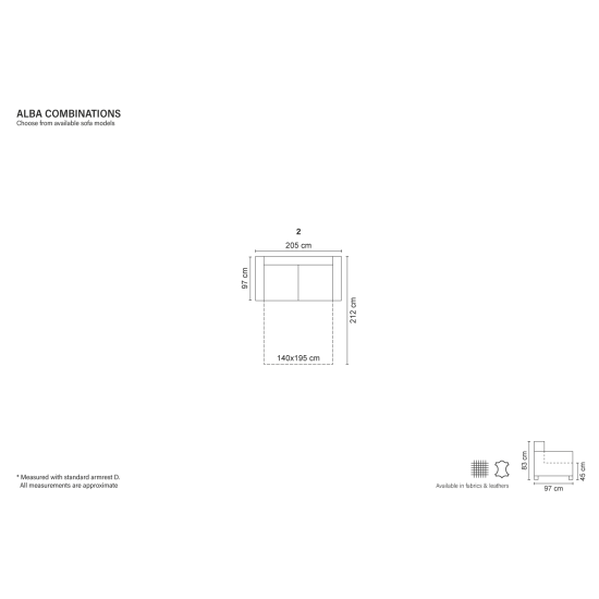 Sofa ALBA (Ištraukiama) (Dvivietė) image