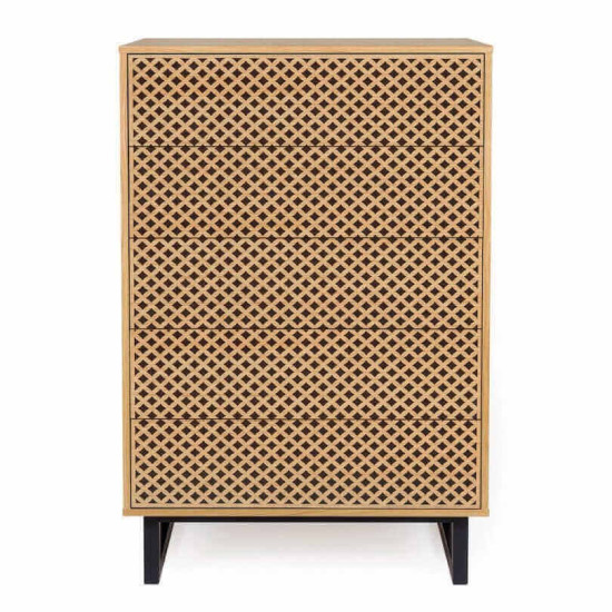 Camden deimantų rašto komoda (aukšta) (su stalčiais) image