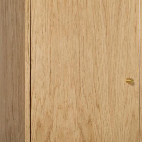 Flora dviejų durų spinta (ąžuolas) Woodman kolekcija, Korpuso baldai, Drabužių spintos image