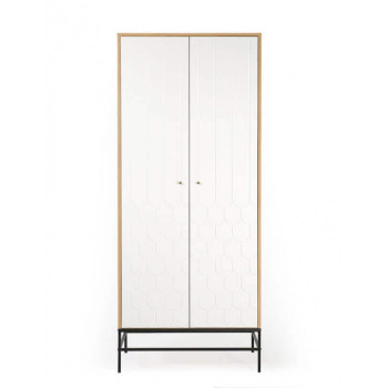 Lia dviejų durų drabužių spinta (balta)