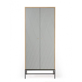 Mia dviejų durų drabužių spinta (pilka)