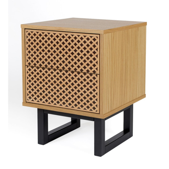 Kamden deimantinio rašto naktinis stalelis Woodman kolekcija, Korpuso baldai, Naktiniai staleliai image