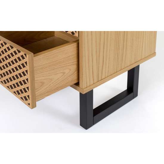 Kamden deimantinio rašto naktinis stalelis Woodman kolekcija, Korpuso baldai, Naktiniai staleliai image