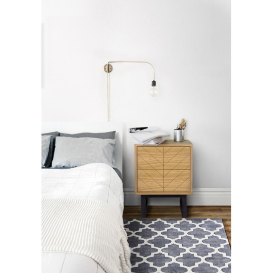 Kamdano žuvų kaulų naktinis stalelis Woodman kolekcija, Korpuso baldai, Naktiniai staleliai image