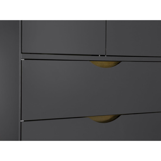 Kobe dviejų durų drabužių spinta (pilka) Woodman kolekcija, Korpuso baldai, Drabužių spintos image