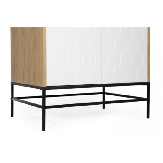 Lia dviejų durų drabužių spinta (balta) Woodman kolekcija, Korpuso baldai, Drabužių spintos image