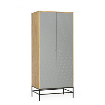 Mia dviejų durų drabužių spinta (pilka)