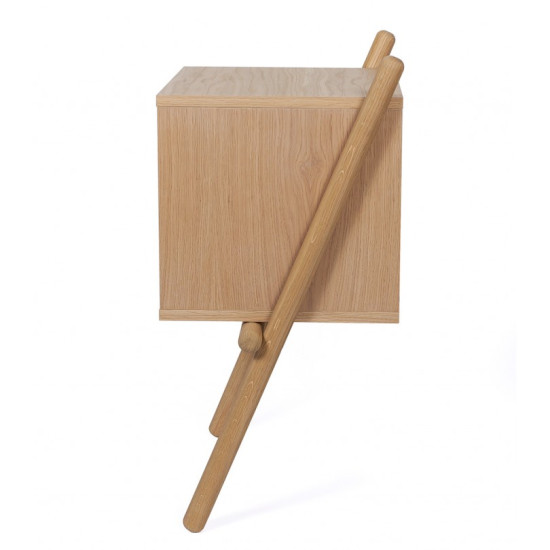 Wiru 1D naktinis staliukas 2 spalvų (baltas, ąžuolas) image