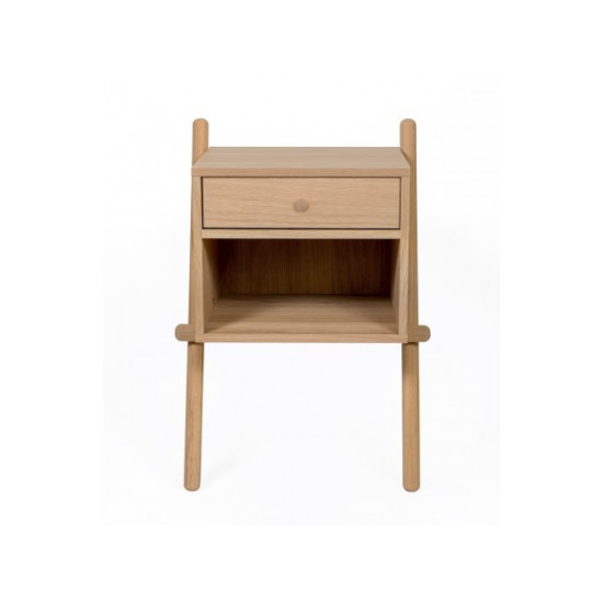 Wiru 1D naktinis staliukas 2 spalvų (baltas, ąžuolas) image