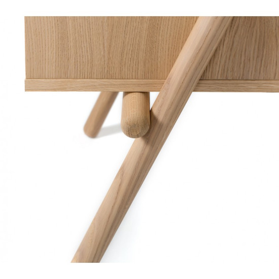 Wiru 3D naktinis staliukas 2 spalvų (baltas, ąžuolas) Woodman kolekcija, Korpuso baldai, Naktiniai staleliai image