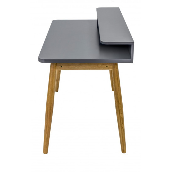 Farsta rašomasis stalas (pilkas) Woodman kolekcija, Korpuso baldai, Rašytuvai image