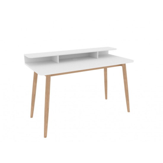 Farsta rašomasis stalas (baltas) Woodman kolekcija, Korpuso baldai, Rašytuvai image