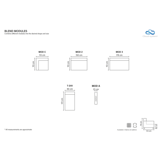 Sofa BLEND (Nesulankstomas) (Kampinis) Sofa, Neatrankami kampiniai sofa image