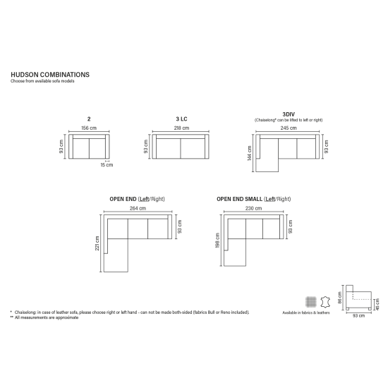 Sofa HUDSON (Neištraukiamas) (Kampinis) Sofa, Neatrankami kampiniai sofa image