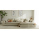 Trumpas kampinis, modulinis sofų MILOU (Chaiselongue su padėklu) image