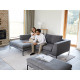 Atviras kampinis, modulinis LOANO sofa (3 vietų + atvira dalis) image