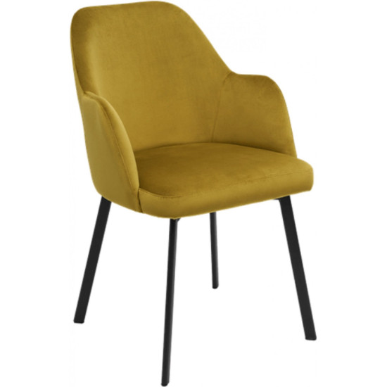 Kėdė MEXIC garstyčių geltonos spalvos / pasukama image