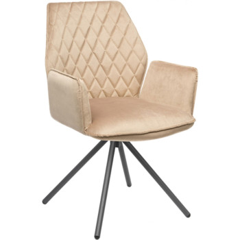 MORIS kėdė šviesiai ruda / pasukama