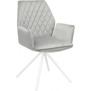 MORIS kėdė šviesiai pilka / pasukama