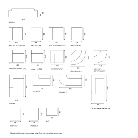 Kampinė sofa Brezza Mini