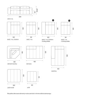 Kampinė sofa Nuvia