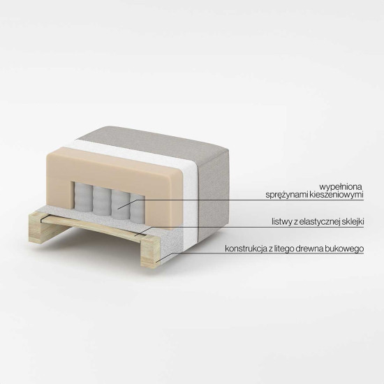 Kampinė sofa-lova Madera Slim 210×200