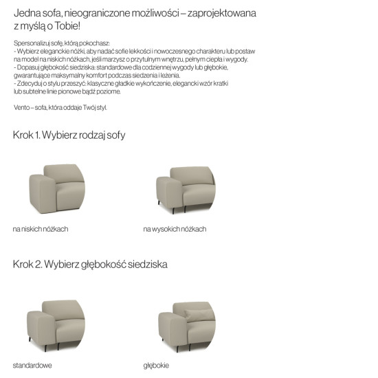 Kampinė sofa Vento NA+