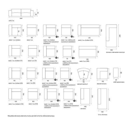 Kampinė sofa Vento Mini